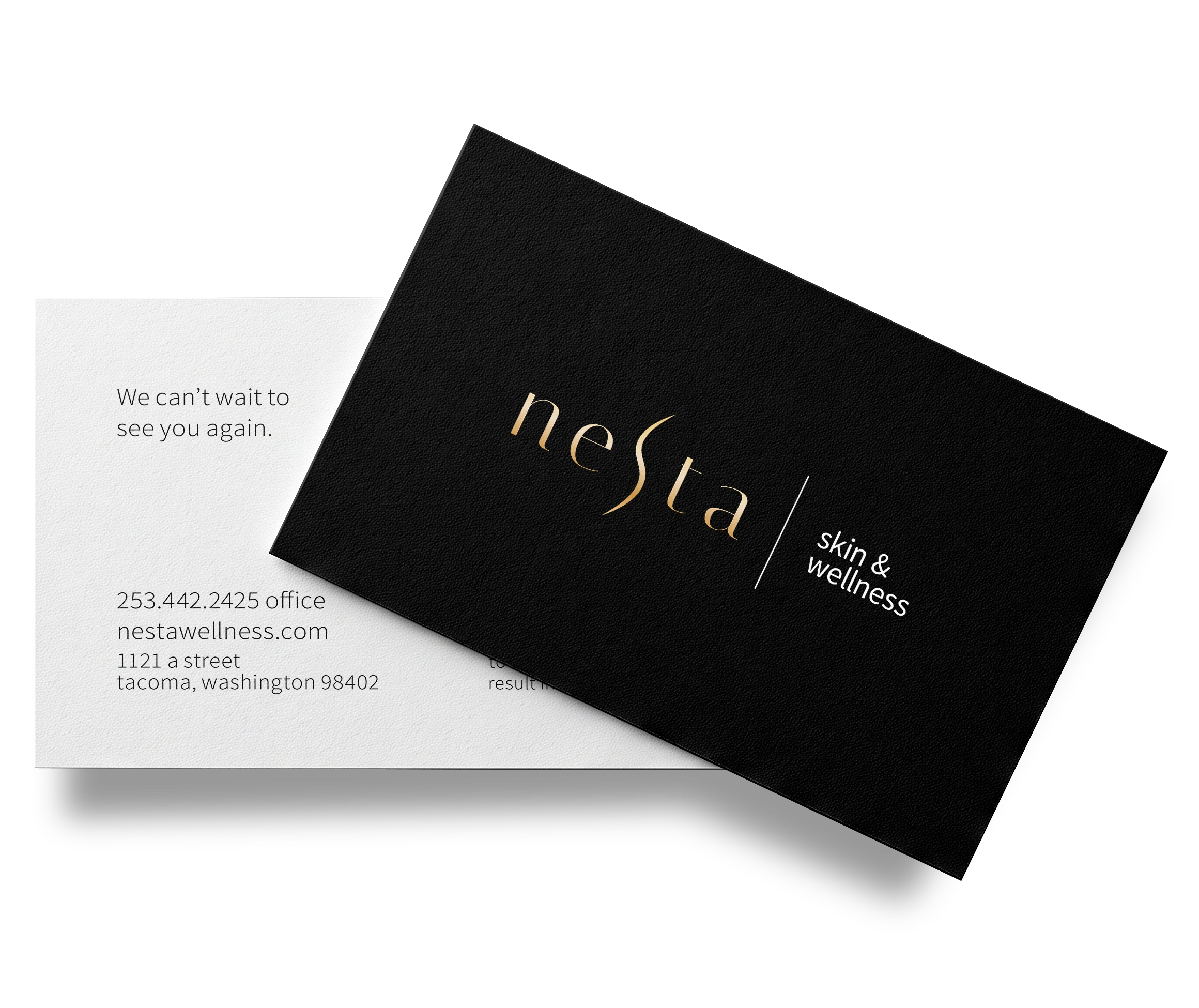 nesta skin and wellness appointment cards