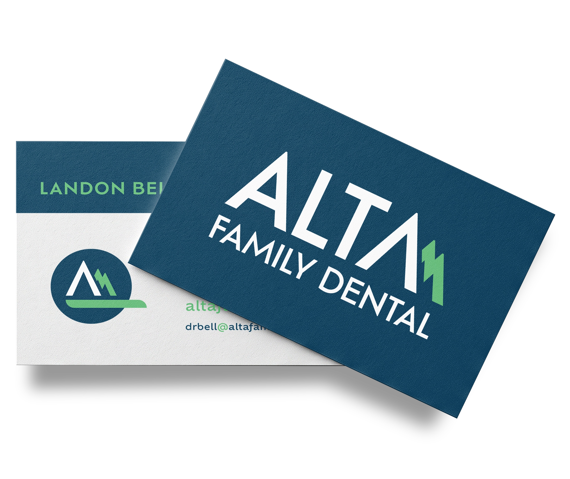 alta family dental business cards