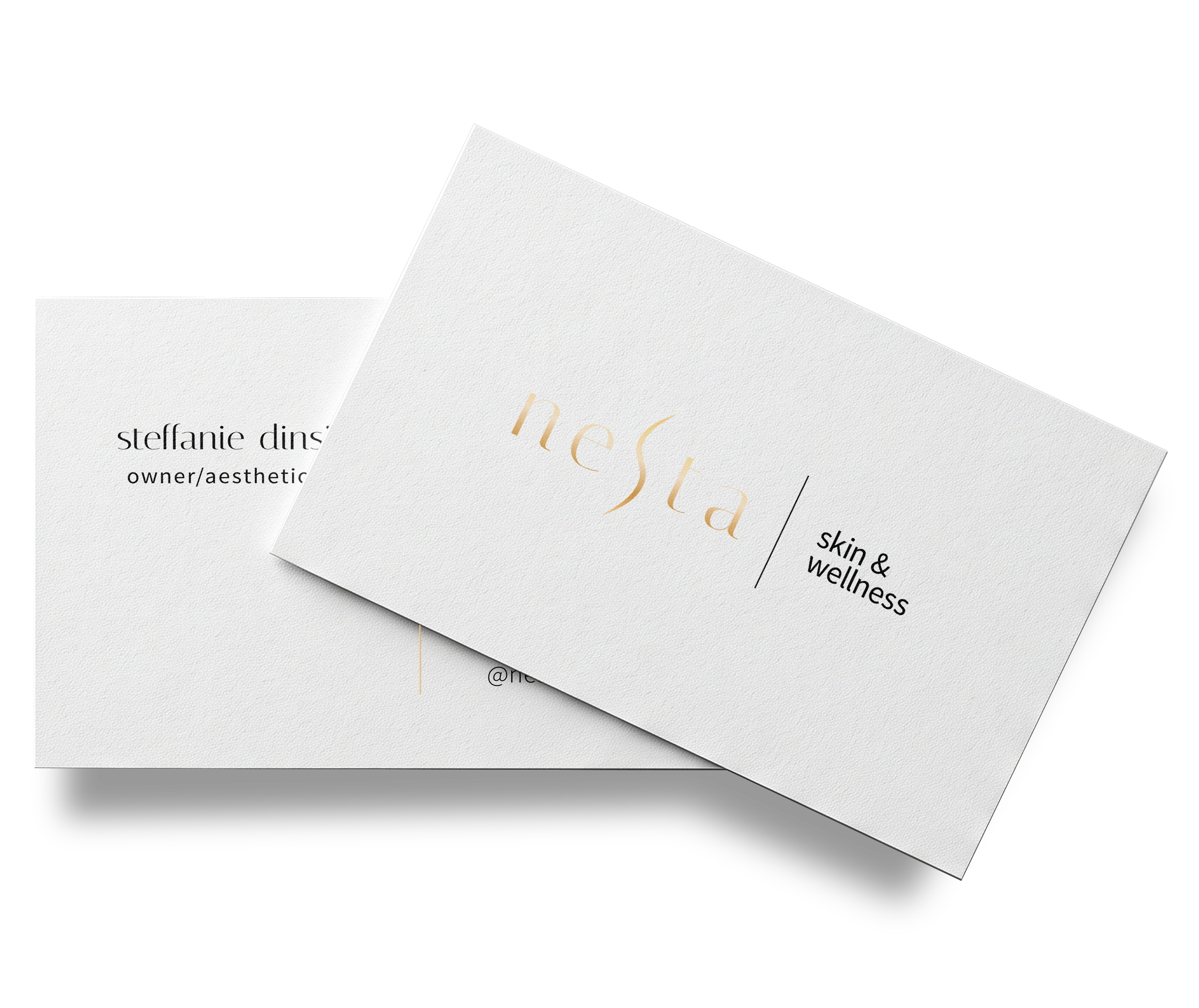 nesta skin and wellness business cards